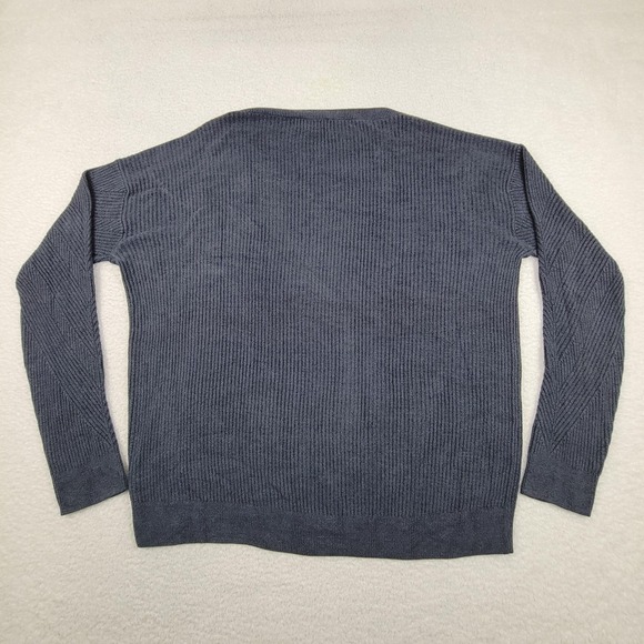 Barefoot Dreams Sweater Womens Large Gray CozyChic Ultra Lite V Neck Pullover - Picture 8 of 8